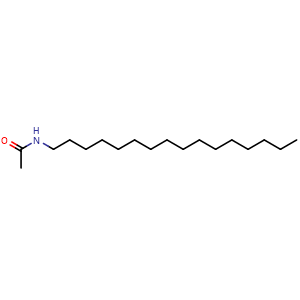 Chemical structure of N-Hexadecylacetamide , CAS 14303-96-9, AChemBlock V144209