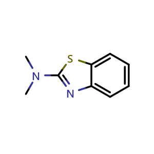 Chemical structure of N,N-Dimethyl-2-Benzothiazolamine , CAS 4074-74-2, AChemBlock V144221