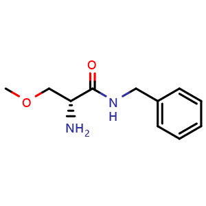 Chemical structure of (R)-2-Amino-n-benzyl-3-methoxypropanamide , CAS 196601-69-1, AChemBlock V144241