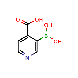 Chemical structure of 3-Boronoisonicotinic acid , CAS 1072946-05-4, AChemBlock V144262