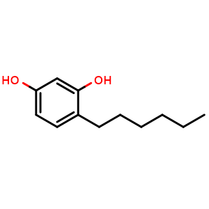 Chemical structure of 4-Hexylresorcinol , CAS 136-77-6, AChemBlock V144267