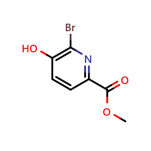 Chemical structure of Methyl 6-bromo-5-hydroxypicolinate , CAS 170235-19-5, AChemBlock V144287