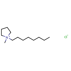 Chemical structure of N-Methyl-1-Octylpyrrolidiniumchloride , CAS 909398-60-3, AChemBlock V144289