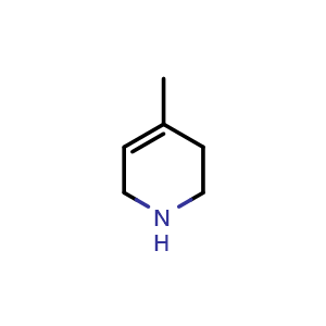 Chemical structure of Pyridine, 1,2,3,6-tetrahydro-4-methyl- , CAS 694-50-8, AChemBlock V144291
