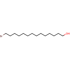Chemical structure of 14-Bromotetradecan-1-ol , CAS 72995-94-9, AChemBlock V144298