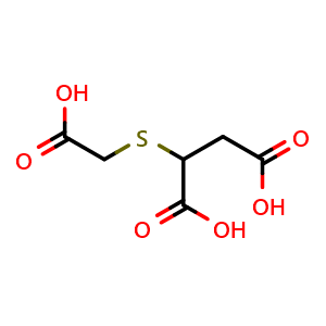 Chemical structure of 2-((Carboxymethyl)thio)succinic acid , CAS 99-68-3, AChemBlock V144301