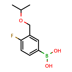 Chemical structure of 4-fluoro-3-(isopropoxyMethyl)phenylboronic acid , CAS 1704063-98-8, AChemBlock V144329