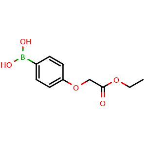 Chemical structure of 4-(2-Ethoxy-2-oxoethoxy)phenylboronic acid , CAS 282116-97-6, AChemBlock V144332