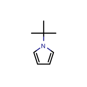 Chemical structure of 1-(tert-Butyl)-1H-pyrrole , CAS 24764-40-7, AChemBlock V144334