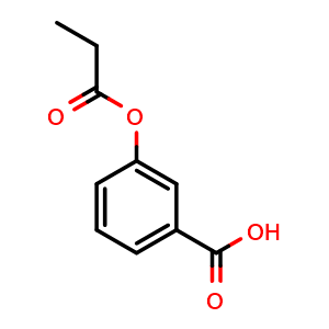 Chemical structure of 3-(Propionyloxy)benzoic acid , CAS 51988-36-4, AChemBlock V144340