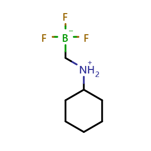 Chemical structure of [(Cyclohexylammonium)methyl]trifluoroborate internal salt , CAS 888711-52-2, AChemBlock V144355