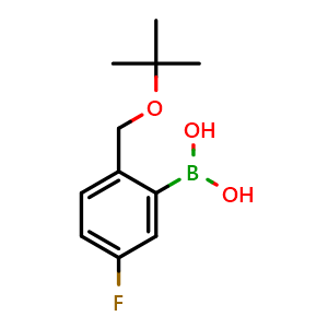 Chemical structure of (2-(tert-butoxymethyl)-5-fluorophenyl)boronic acid , CAS 1332650-85-7, AChemBlock V144380