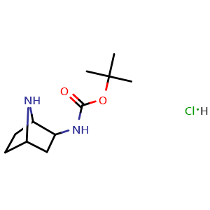 Chemical structure of tert-Butyl n-(7-azabicyclo[2.2.1]heptan-2-yl)carbamate hydrochloride , CAS 2682112-63-4, AChemBlock V144445