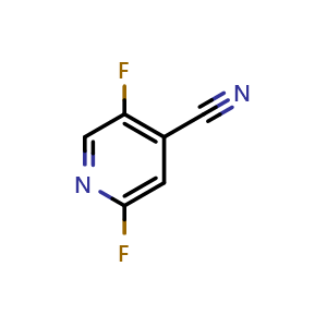Chemical structure of 2,5-difluoroisonicotinonitrile , CAS 1214331-33-5, AChemBlock V144457