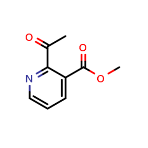 Chemical structure of methyl 2-acetylpyridine-3-carboxylate , CAS 111068-03-2, AChemBlock V144466