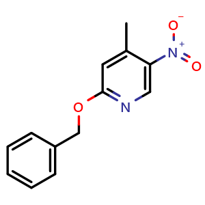 Chemical structure of 2-(Benzyloxy)-4-methyl-5-nitropyridine , CAS 22754-93-4, AChemBlock V144471