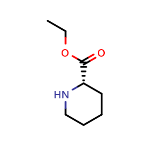 Chemical structure of (S)-Ethyl piperidine-2-carboxylate , CAS 22328-78-5, AChemBlock V144476