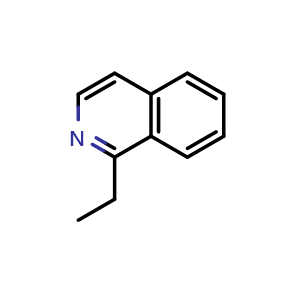 Chemical structure of 1-Ethylisoquinoline , CAS 7661-60-1, AChemBlock V144485