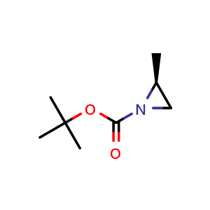 Chemical structure of (S)-tert-Butyl 2-methylaziridine-1-carboxylate , CAS 197020-60-3, AChemBlock V144492