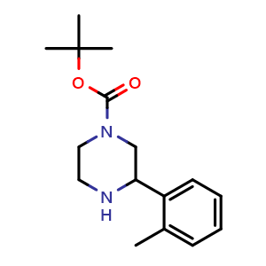 Chemical structure of tert-butyl 3-o-tolylpiperazine-1-carboxylate , CAS 886766-65-0, AChemBlock V144496