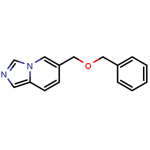 Chemical structure of 6-((benzyloxy)methyl)imidazo[1,5-a]pyridine , CAS 2803452-21-1, AChemBlock V144521