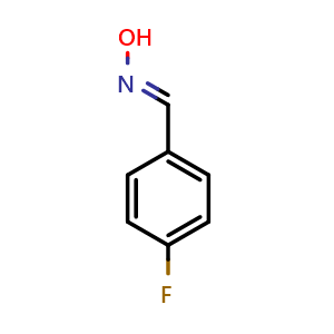 Chemical structure of 4-FluorobenzaldehydeOxime , CAS 459-23-4, AChemBlock V144536