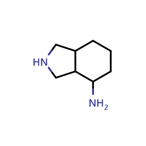 Chemical structure of Octahydro-1H-isoindol-4-amine , CAS 477700-49-5, AChemBlock V144545