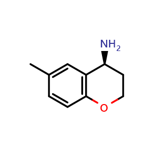 Chemical structure of (S)-6-methylchroman-4-amine , CAS 1018978-88-5, AChemBlock V144581