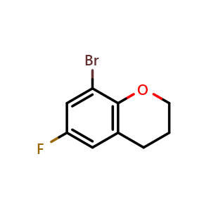 Chemical structure of 8-bromo-6-fluorochromane , CAS 746638-33-5, AChemBlock V144585