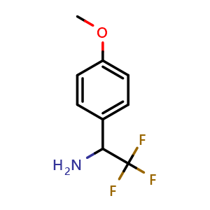 Chemical structure of 2,2,2-trifluoro-1-(4-methoxyphenyl)ethan-1-amine , CAS 179996-42-0, AChemBlock V144615