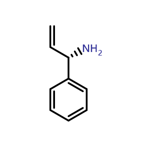 Chemical structure of (1S)-1-PHENYLPROP-2-ENYLAMINE , CAS 244092-75-9, AChemBlock V144661
