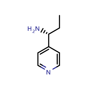 Chemical structure of (R)-1-(Pyridin-4-yl)propan-1-amine , CAS 1213012-47-5, AChemBlock V144682
