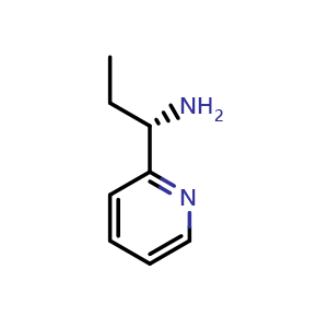 Chemical structure of (1S)-1-(2-PYRIDYL)PROPYLAMINE , CAS 192223-66-8, AChemBlock V144688