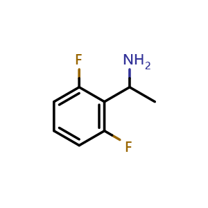 Chemical structure of 1-(2,6-difluorophenyl)ethan-1-amine , CAS 870849-40-4, AChemBlock V144702