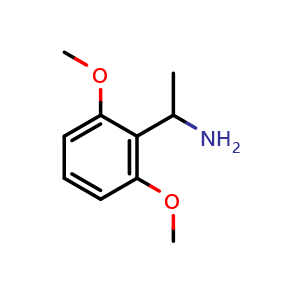 Chemical structure of 1-(2,6-dimethoxyphenyl)ethan-1-amine , CAS 121083-00-9, AChemBlock V144711