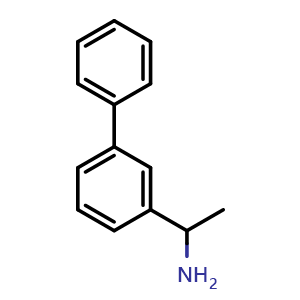 Chemical structure of 1-([1,1'-Biphenyl]-3-yl)ethan-1-amine , CAS 110826-97-6, AChemBlock V144743