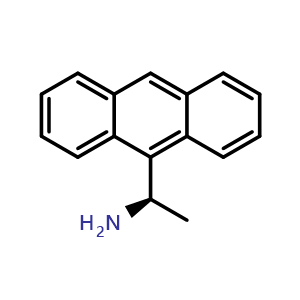 Chemical structure of (R)-1-(anthracen-9-yl)ethan-1-amine , CAS 241488-97-1, AChemBlock V144754