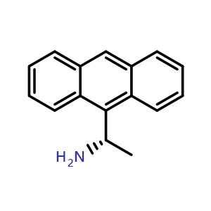 Chemical structure of (S)-1-(anthracen-9-yl)ethan-1-amine , CAS 148065-53-6, AChemBlock V144755