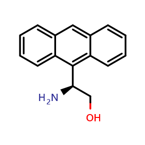 Chemical structure of (S)-2-amino-2-(anthracen-9-yl)ethan-1-ol , CAS 874945-79-6, AChemBlock V144756