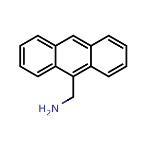 Chemical structure of anthracen-9-ylmethanamine , CAS 2476-68-8, AChemBlock V144759