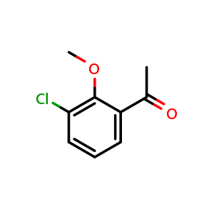Chemical structure of 1-(3-chloro-2-methoxyphenyl)ethan-1-one , CAS 99585-09-8, AChemBlock V144834