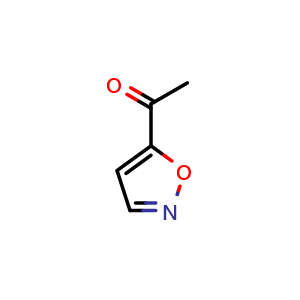Chemical structure of 1-(isoxazol-5-yl)ethan-1-one , CAS 88511-38-0, AChemBlock V144846