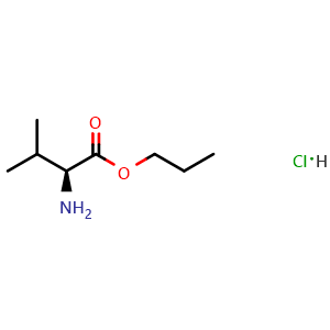 Chemical structure of PROPYL (2S)-2-AMINO-3-METHYLBUTANOATE HYDROCHLORIDE , CAS 346635-40-3, AChemBlock V144877