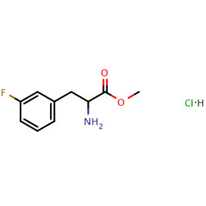 Chemical structure of methyl 2-amino-3-(3-fluorophenyl)propanoate hydrochloride , CAS 64493-16-9, AChemBlock V144887