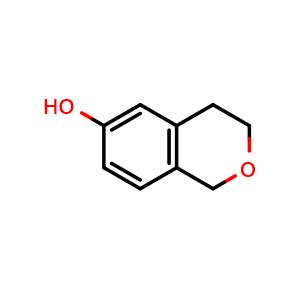 Chemical structure of isochroman-6-ol , CAS 412338-41-1, AChemBlock V144904