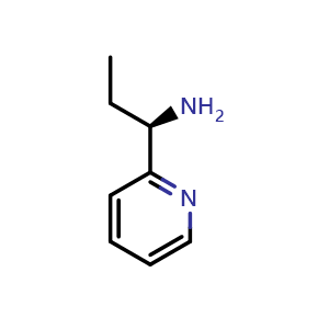 Chemical structure of (1R)-1-(2-PYRIDYL)PROPYLAMINE , CAS 249920-06-7, AChemBlock V144926