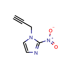 Chemical structure of 2-nitro-1-(2-propyn-1-yl)-1H-Imidazole , CAS 1070878-68-0, AChemBlock V144936