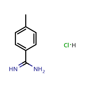 Chemical structure of 4-Methylbenzene-1-carboximidamide hydrochloride , CAS 6326-27-8, AChemBlock V144944