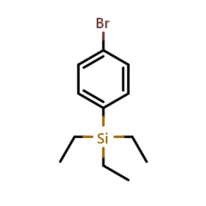 Chemical structure of (4-Bromophenyl)triethylsilane , CAS 18036-95-8, AChemBlock V144947