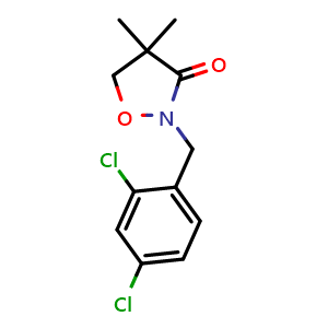 Chemical structure of 2-(2,4-Dichlorobenzyl)-4,4-dimethylisoxazolidin-3-one , CAS 81777-95-9, AChemBlock V144951
